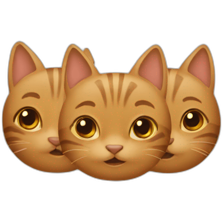 trois chats emoji