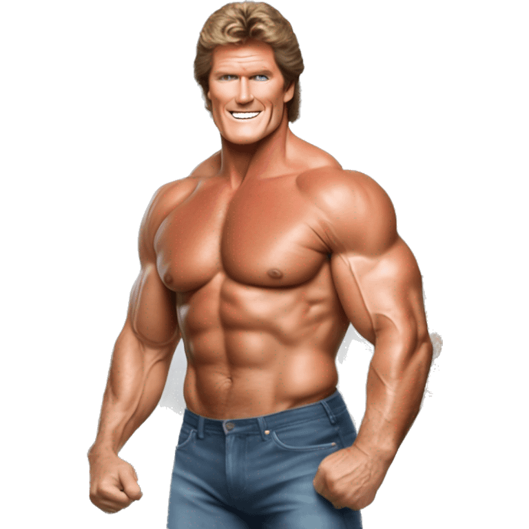 Bodybuilder David Hasselhoff emoji