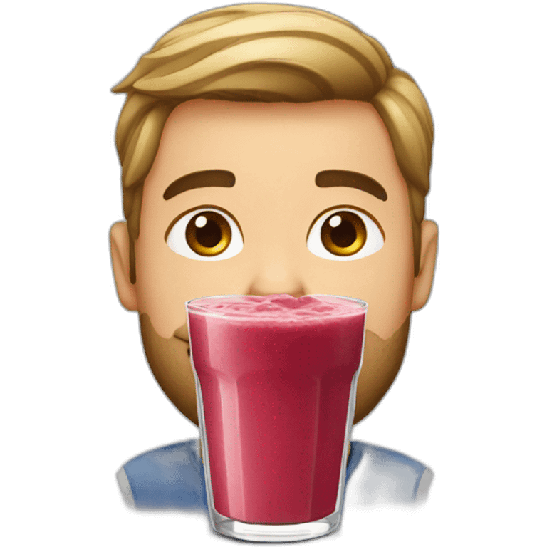 Swiss guy drinks smoothi emoji