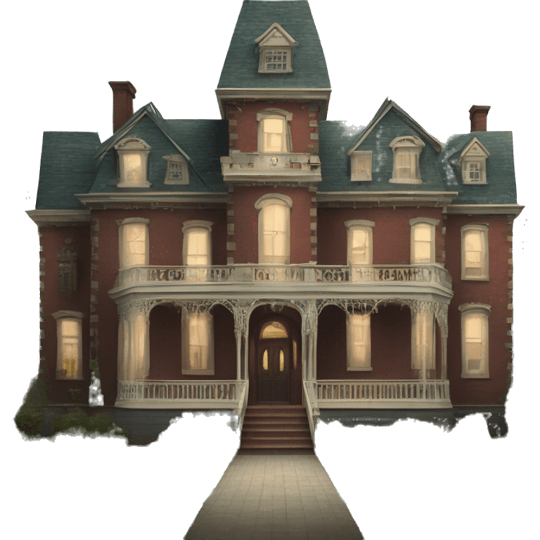 Expensive pre-Victorian very wide Mansion hotel haunting  emoji