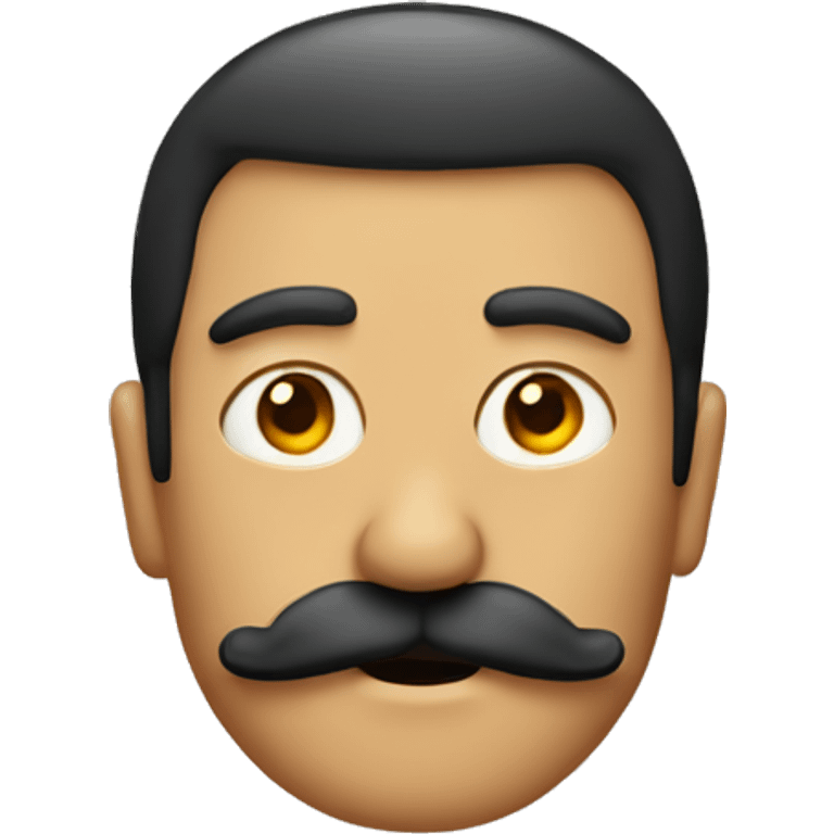 emoji with half trimmed moustache emoji