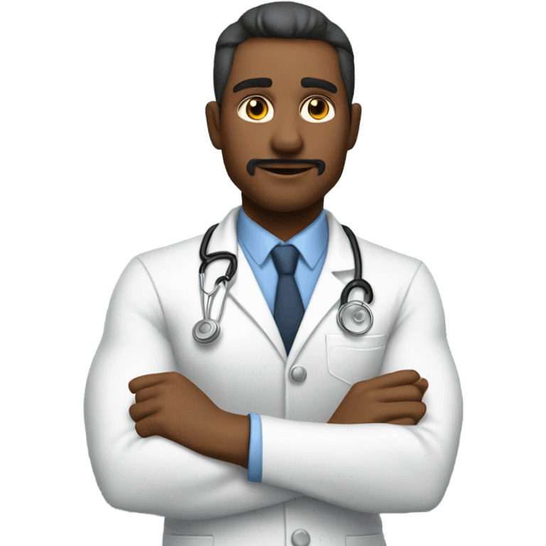 Buff doctor doing anki cards emoji