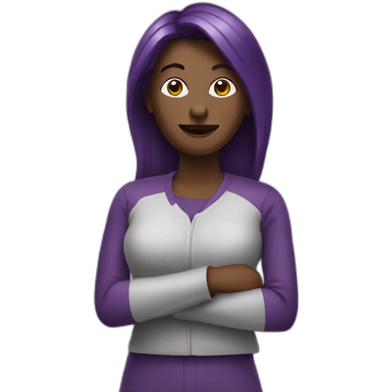 Woman who like aubergine emoji