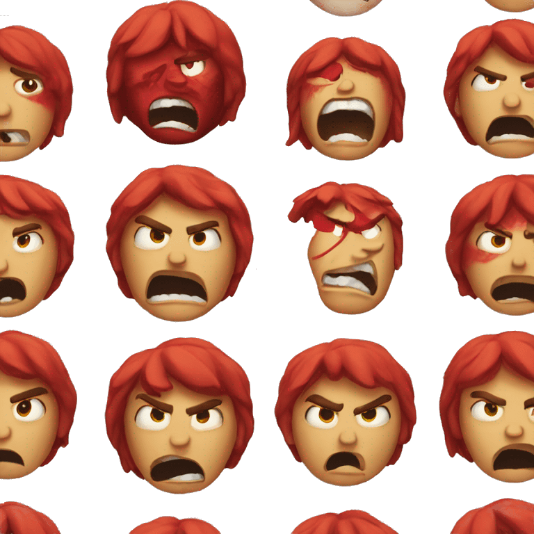 Hot red angry person emoji