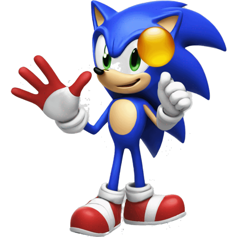 sonic saying hi emoji