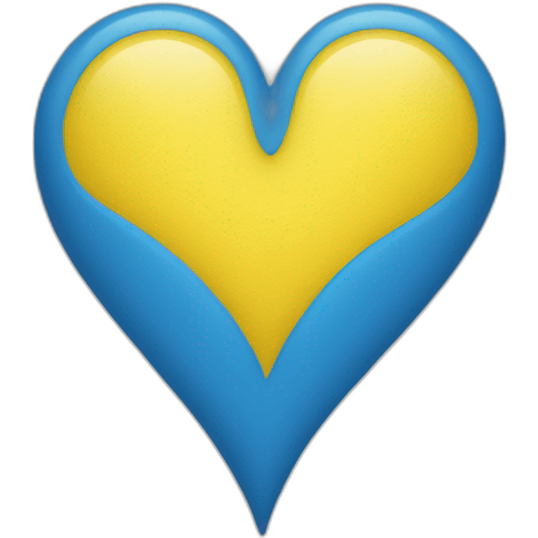 heart yellow and blue emoji