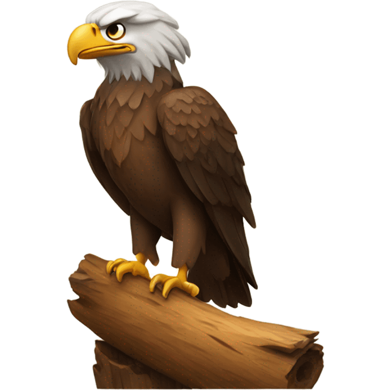 Eagle on a log emoji