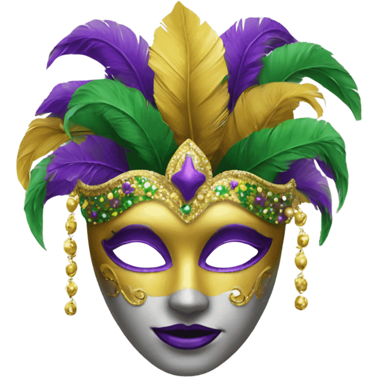 mardi gras girl mask emoji