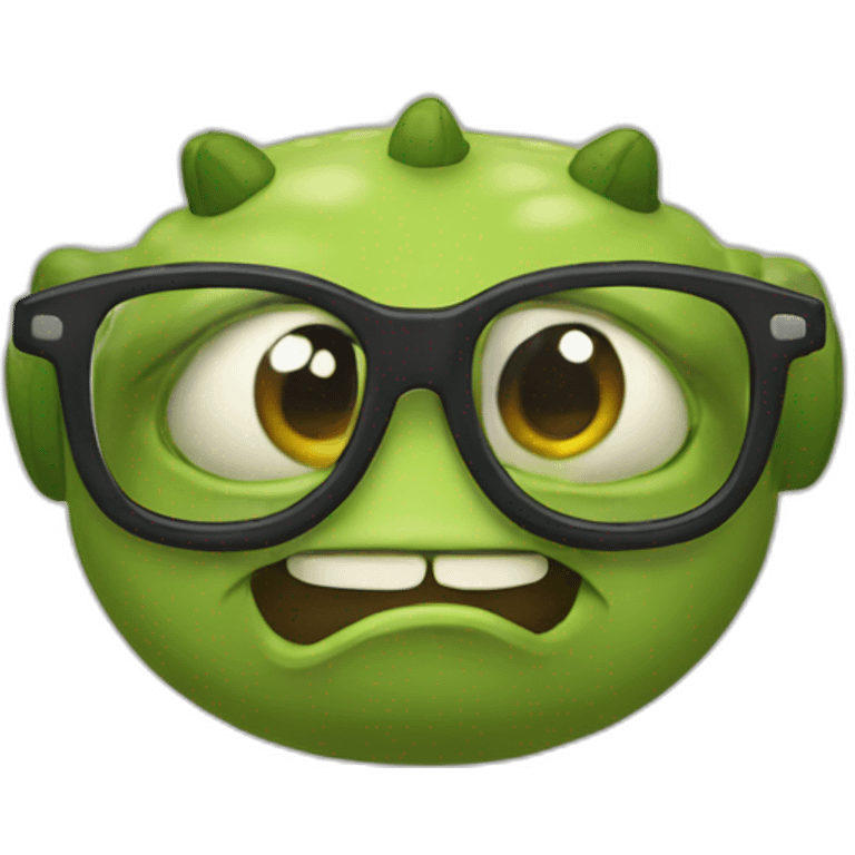 Shreak with glasses  emoji