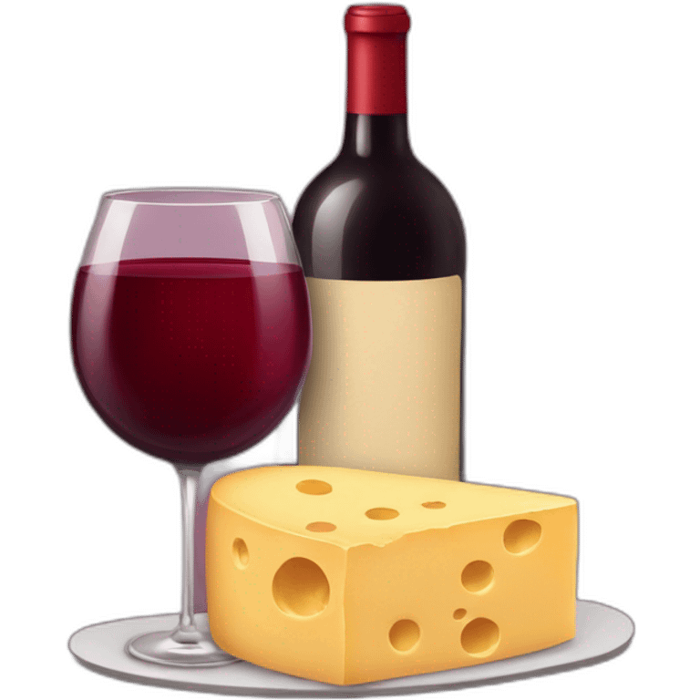 red wine and cheese emoji