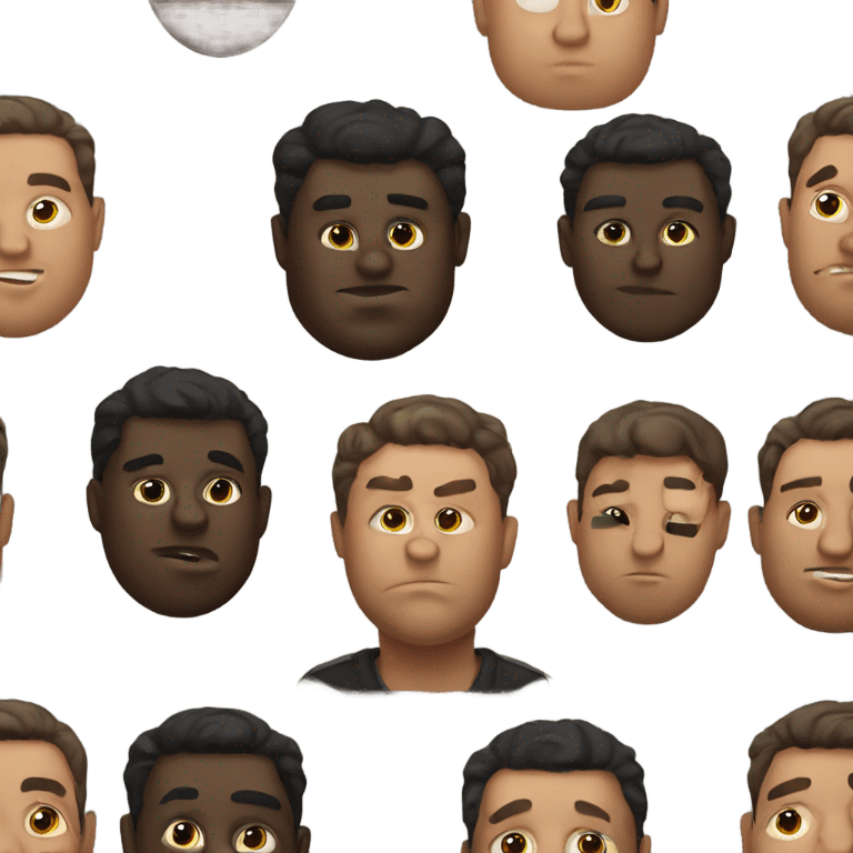 Fat black guy emoji