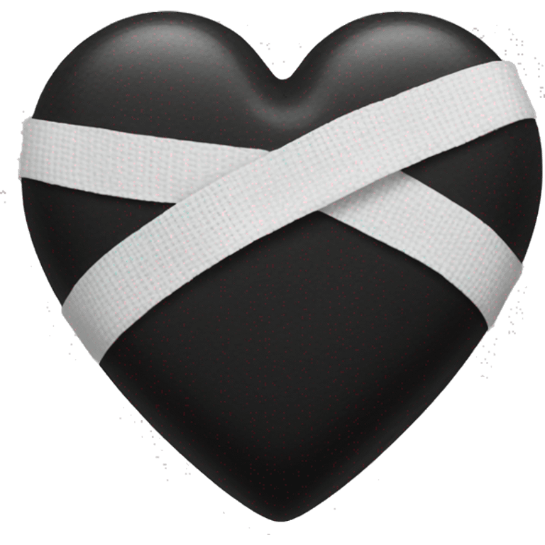 black heart with bandage emoji