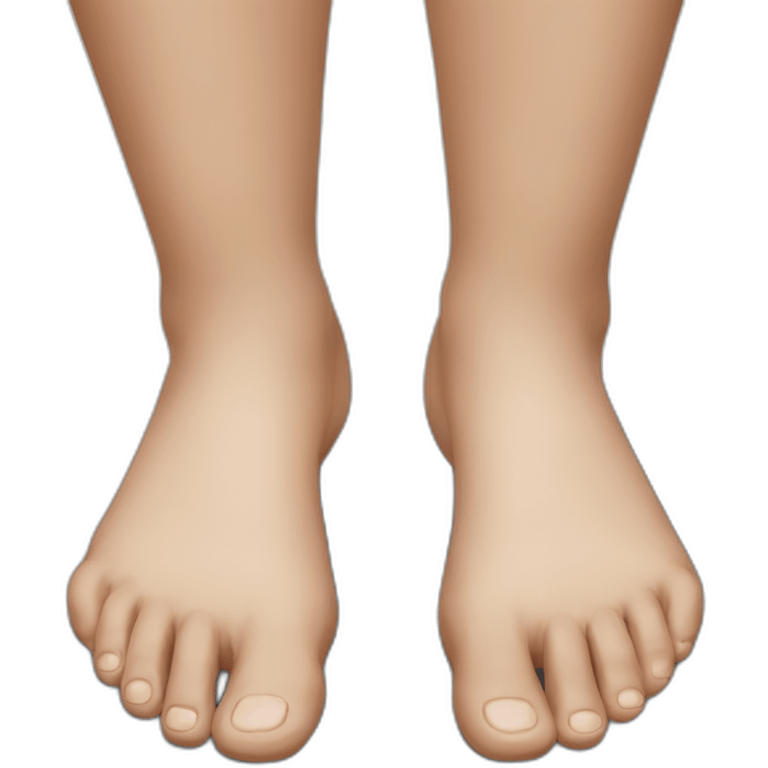 realistic crossed feet emoji