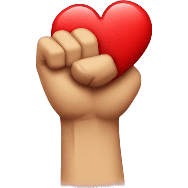 heart with fist emoji