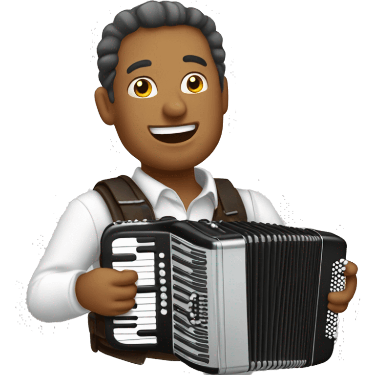 a man playing an acordeon emoji