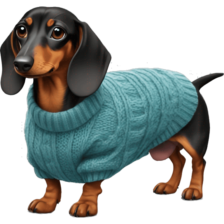 Dachshund in sweater emoji