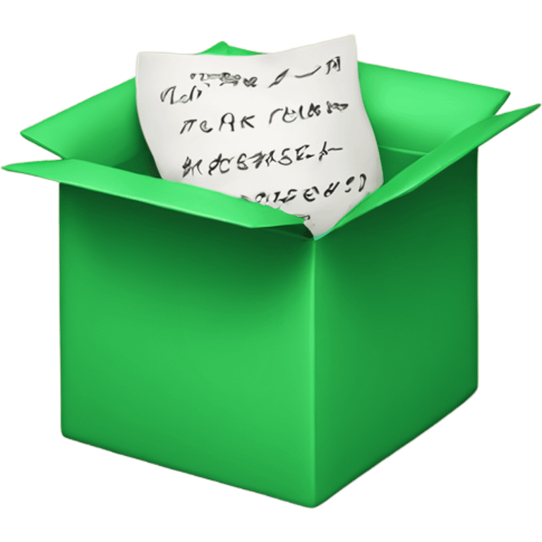 A green box and inside written received  emoji