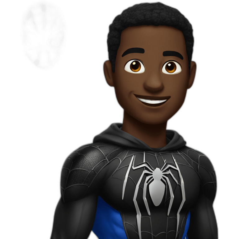 Black Spider man emoji