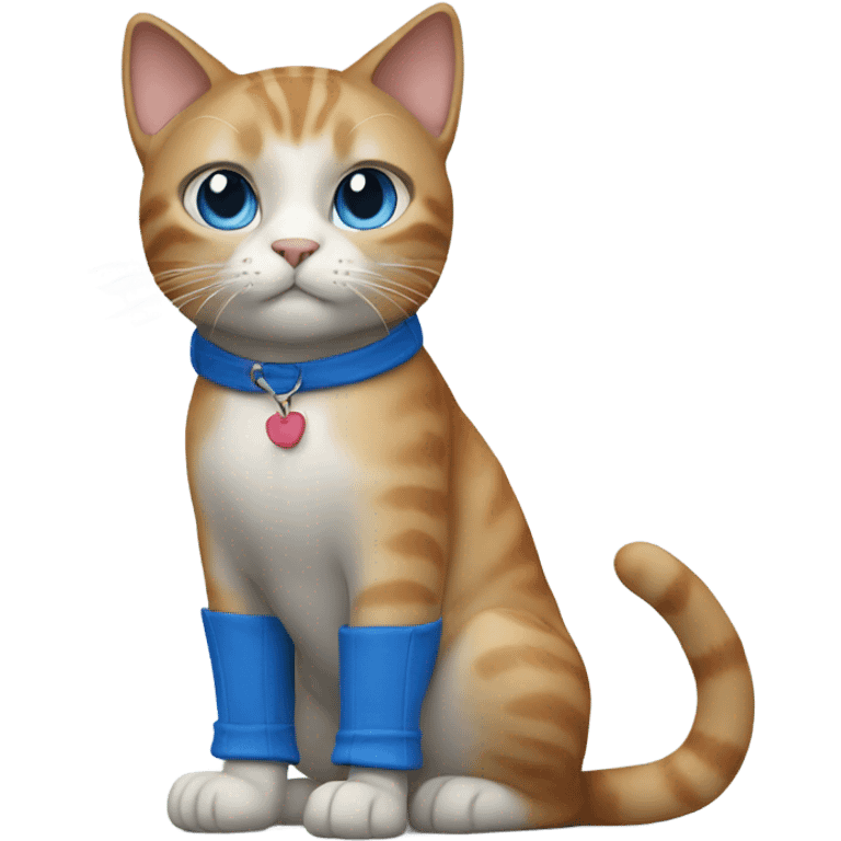 Cat with blue pants emoji