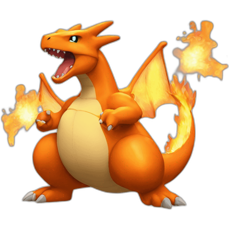 Charizard throwing fire emoji