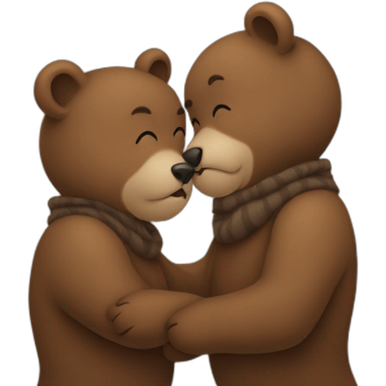 little bear kiss emoji