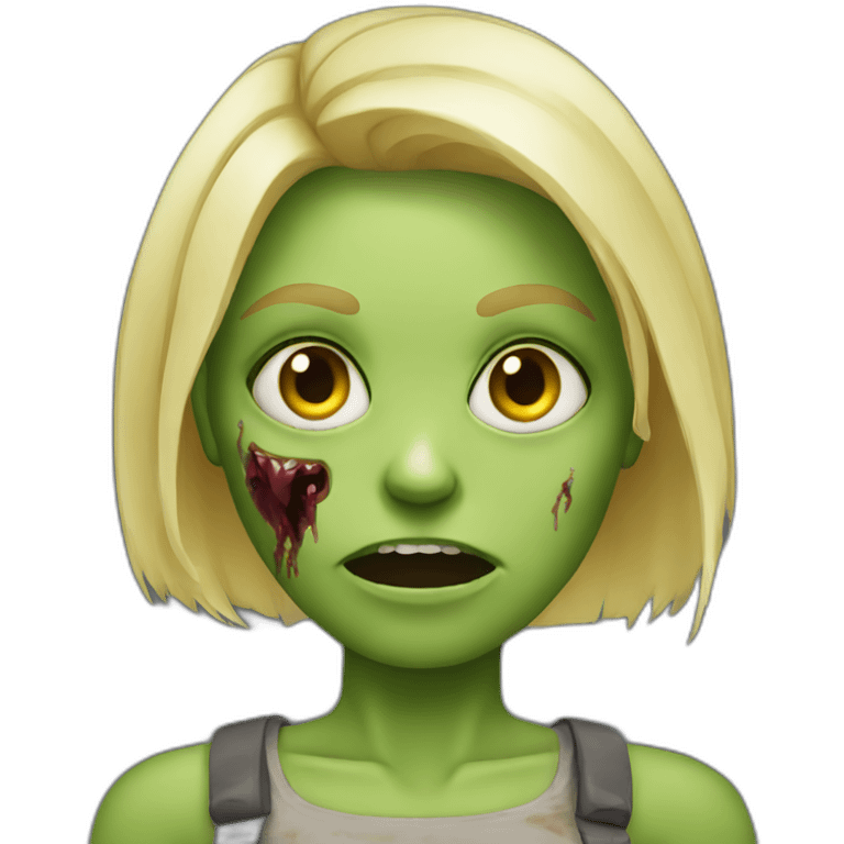 female blonde zombie emoji