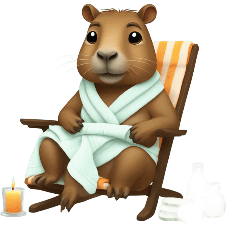 capybara having spa day emoji