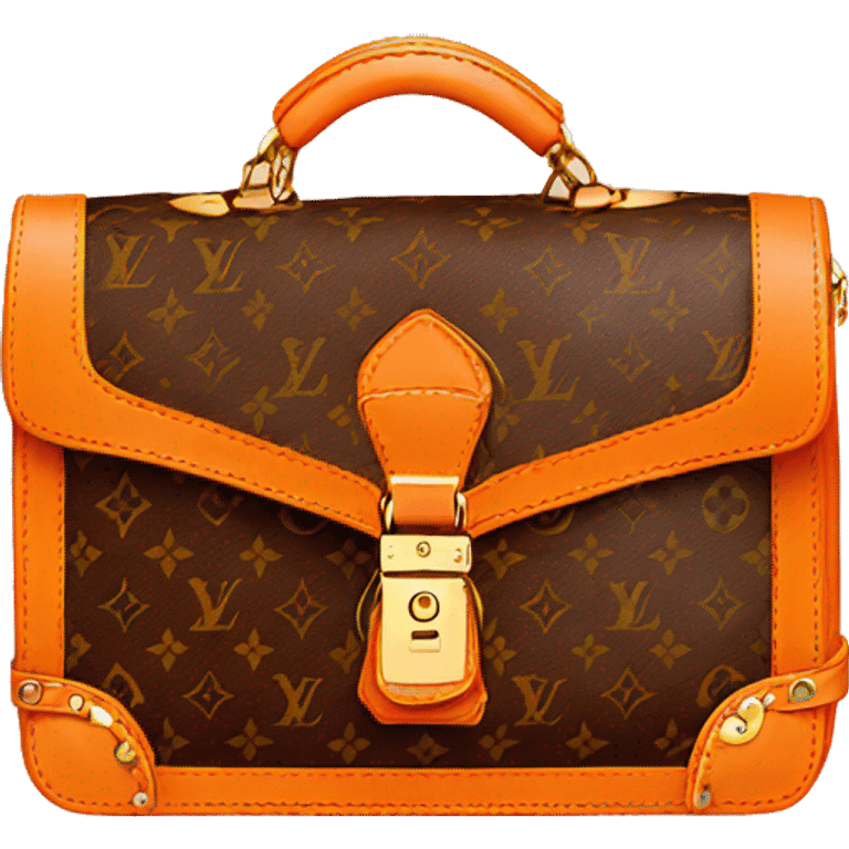 Louis Vuitton bag orange emoji