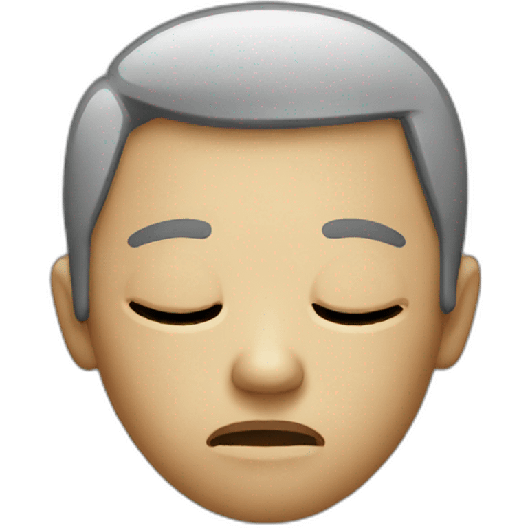 person with closed eyes and sad face emoji