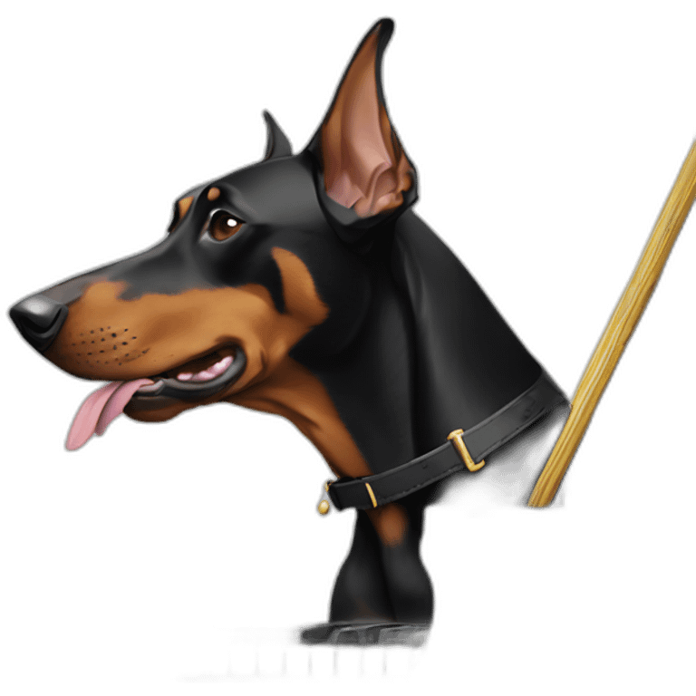 doberman playing piano emoji