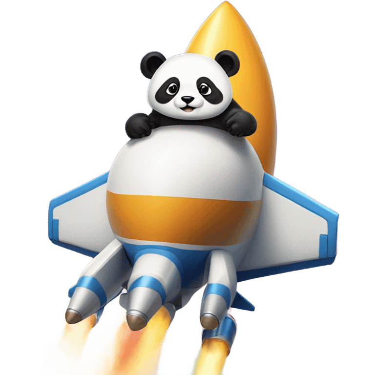 Panda on a rocket ship emoji