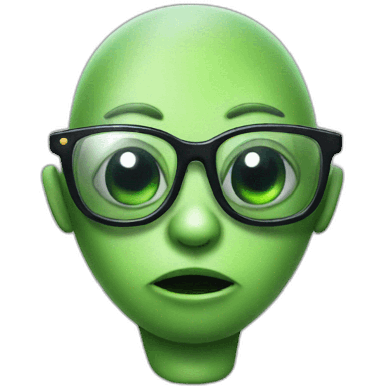 alien with glasses emoji