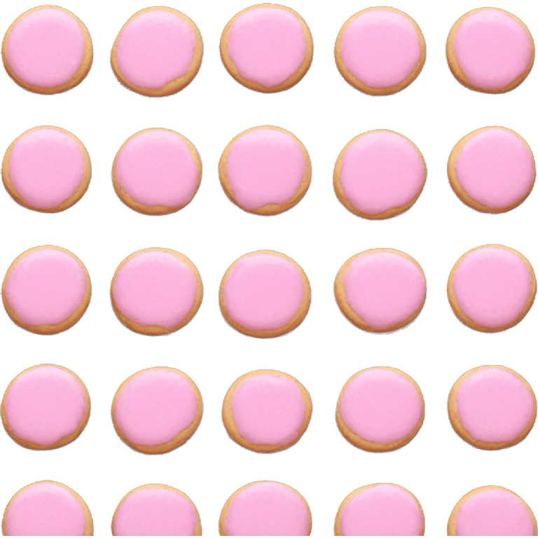 Pink Frosted cookie  emoji