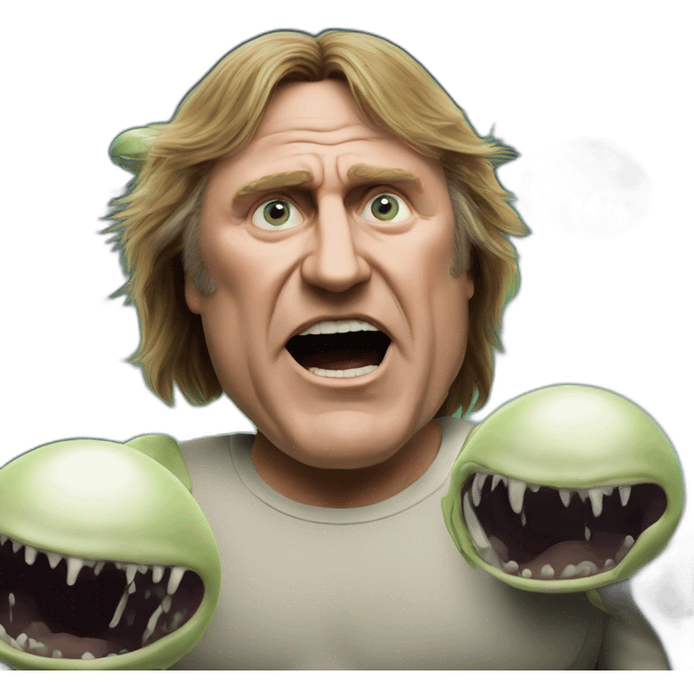 Depardieu attacked by aliens emoji