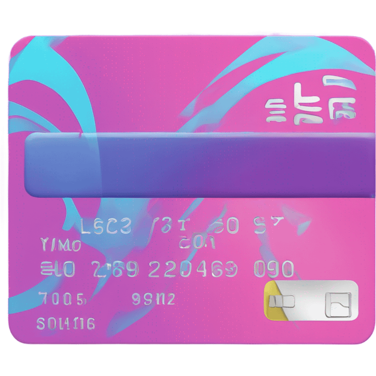 Vaporwave color themed credit card emoji emoji