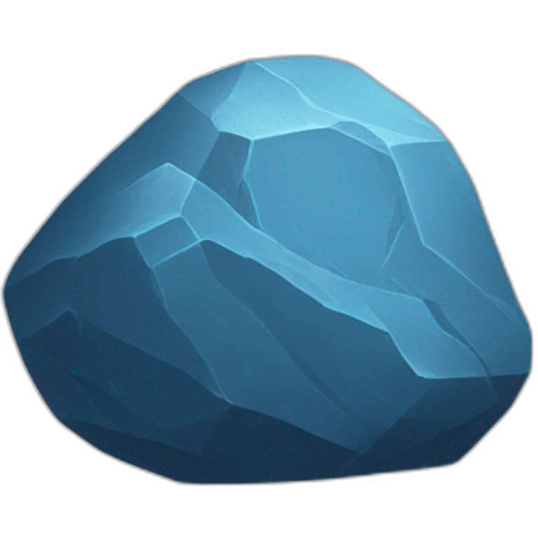 Blue rock emoji