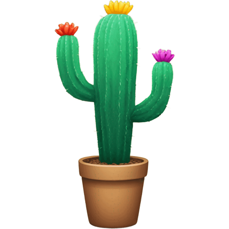 Rainbow cactus emoji