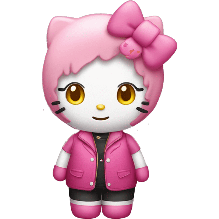 Lesbian hello kitty emoji