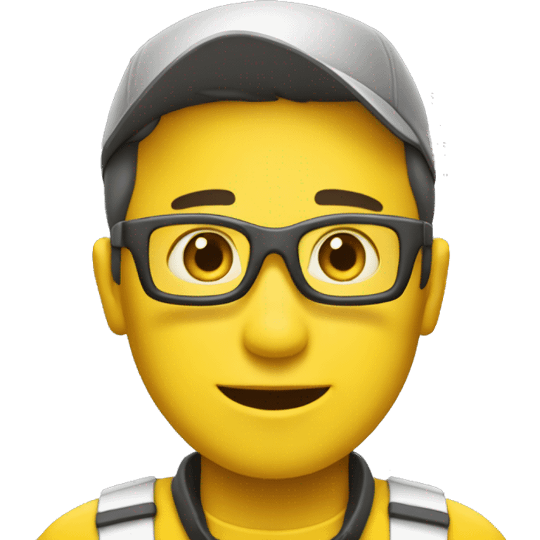 delivery driver with yellow，white skin emoji