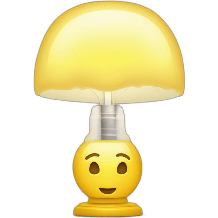 yellow lamp with brain shining emoji