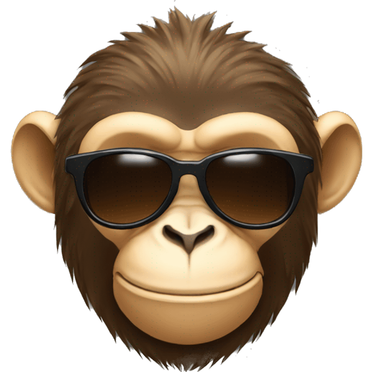 a monkey with North Face coat and sunglasses emoji