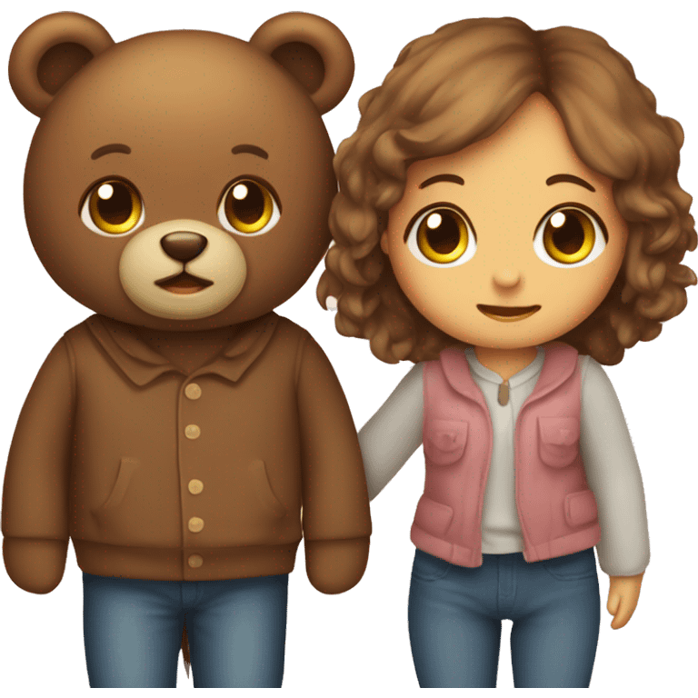 teddy bear couple girl and boy emoji