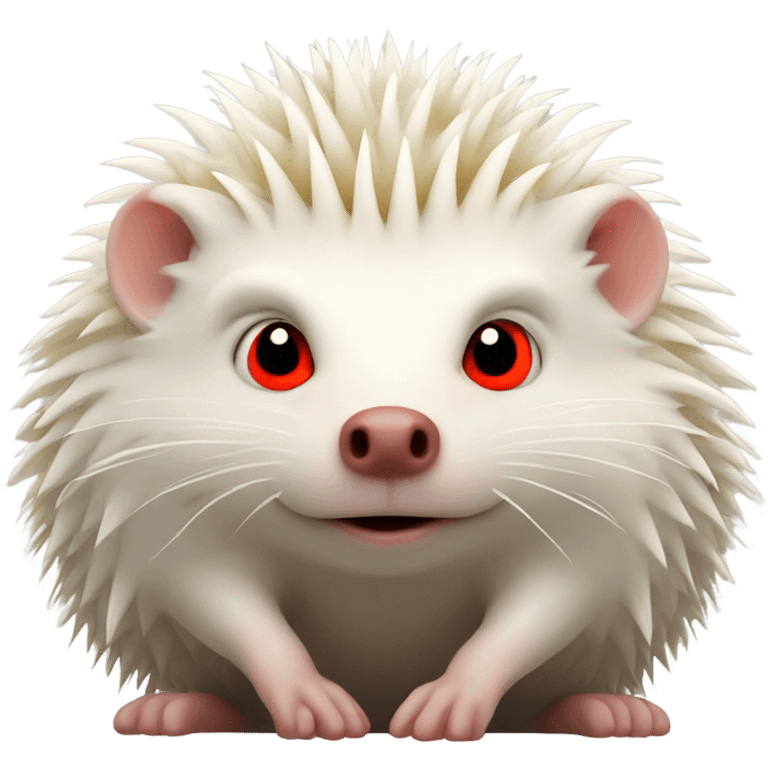 angry Tender red-eyed albino hedgehog  emoji