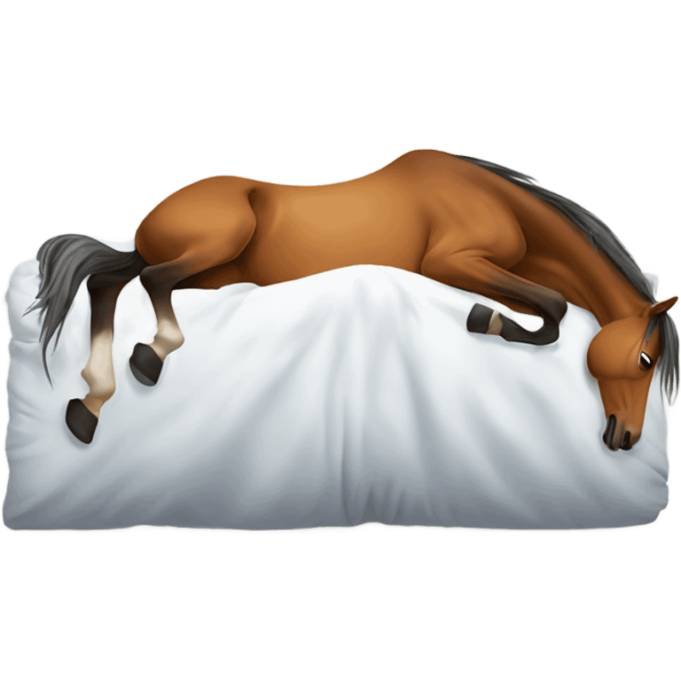 Horse sleeping upside down  emoji