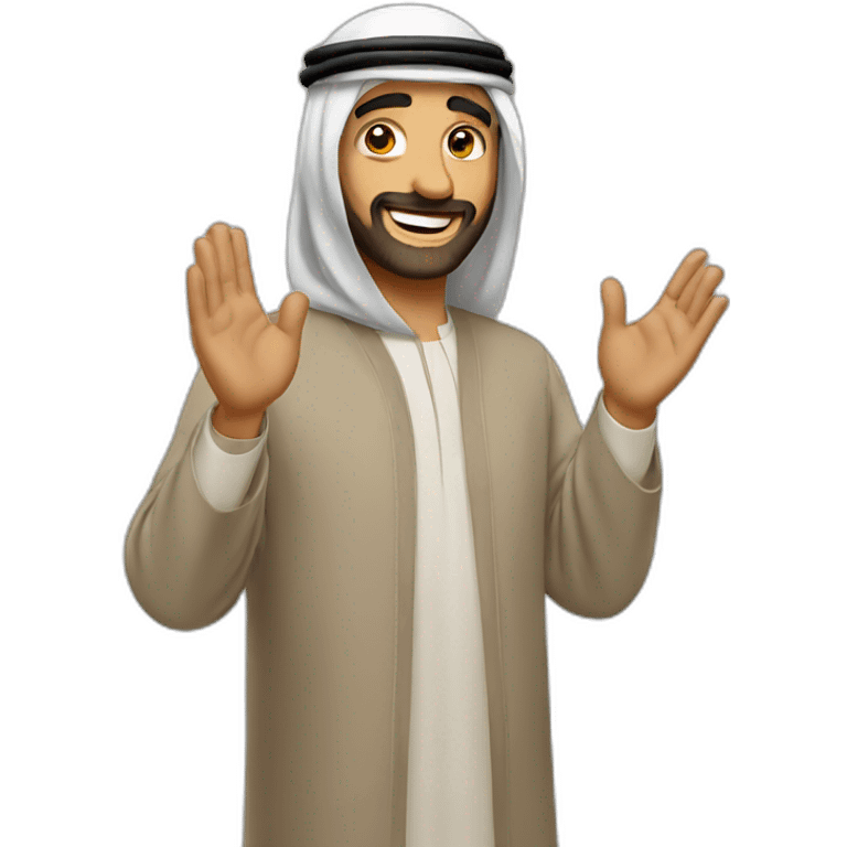 Arab man clapping emoji