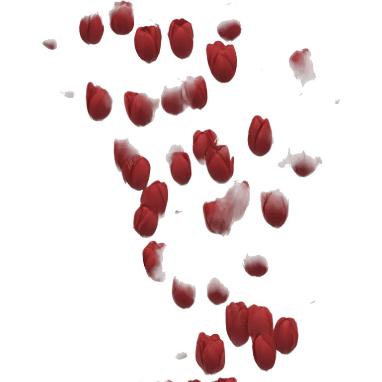 Dark red tulip bouquet  emoji