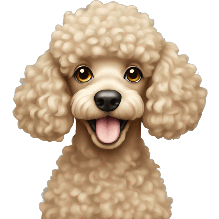 Beige poodle emoji