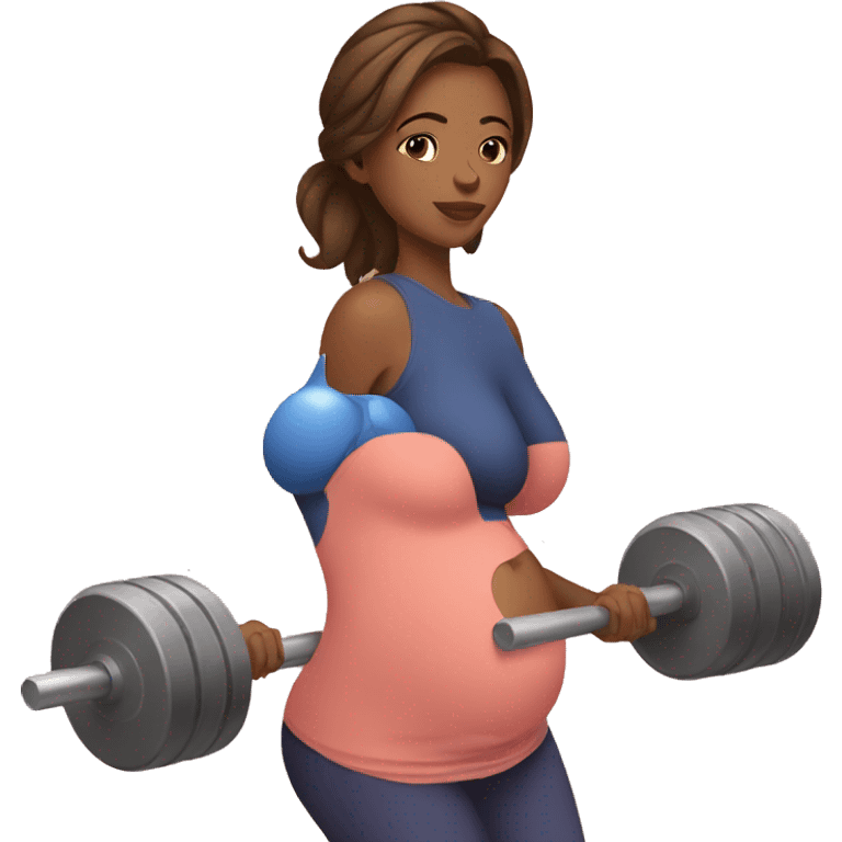 pregnant woman at the gym emoji