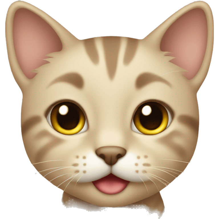 little cat cute beige  emoji