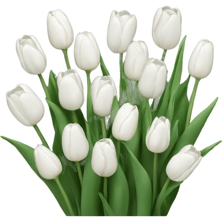 white tulips emoji